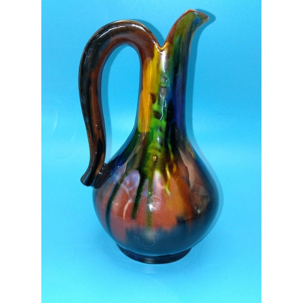 Vintage Devon Pottery Mottled Glaze Jug Pitcher – Made in England - Picture 2 of 5